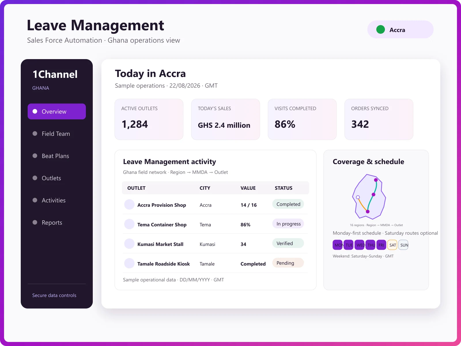Naming leave categories and giving each one a separate balance pool