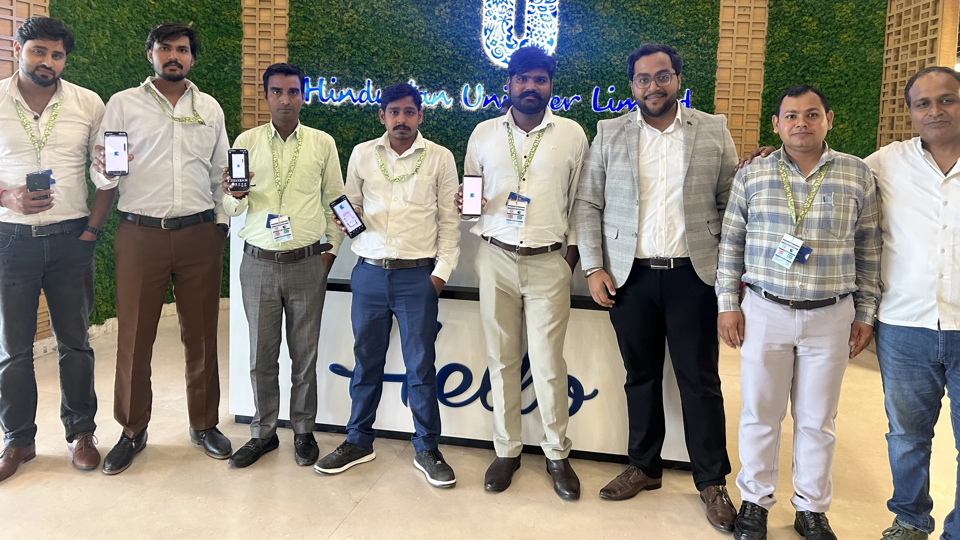 1Channel and Unilever Professional teams at the Hindustan Unilever Gurugram office showcasing the new 1Channel field sales app