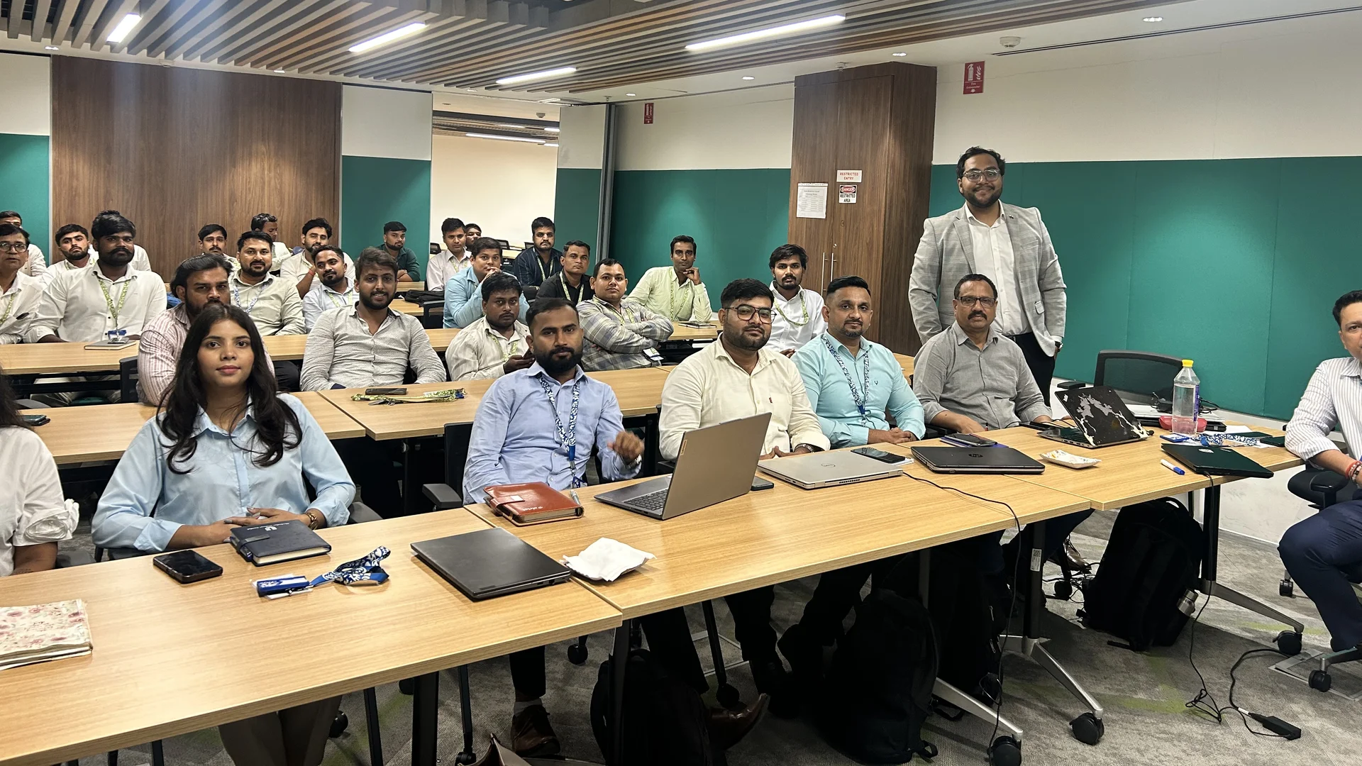 UPro field sales team members attending a training session on the new 1Channel app