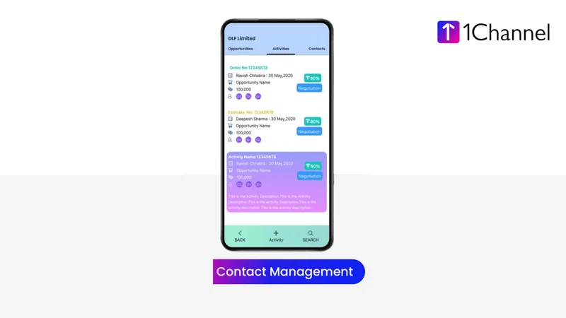 Contact management and customer database