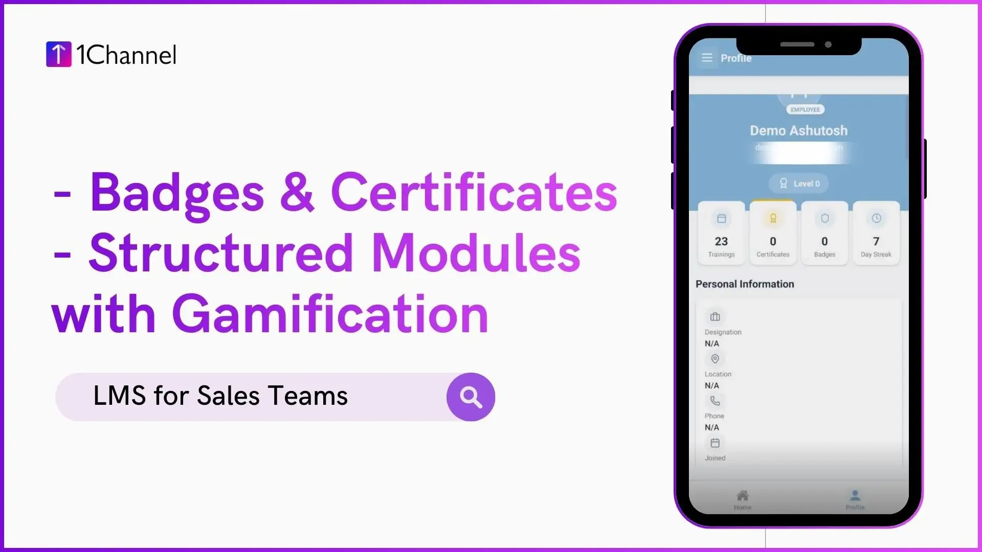Badges, certificates, and structured modules with gamification