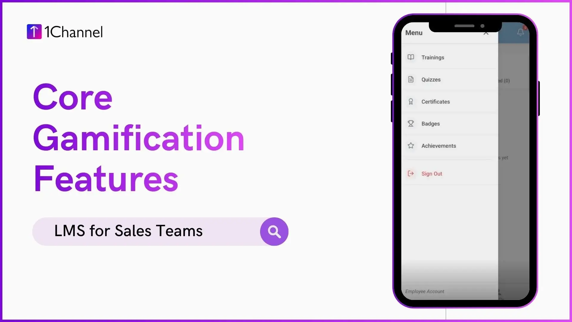 Core gamification features in LMS for sales teams