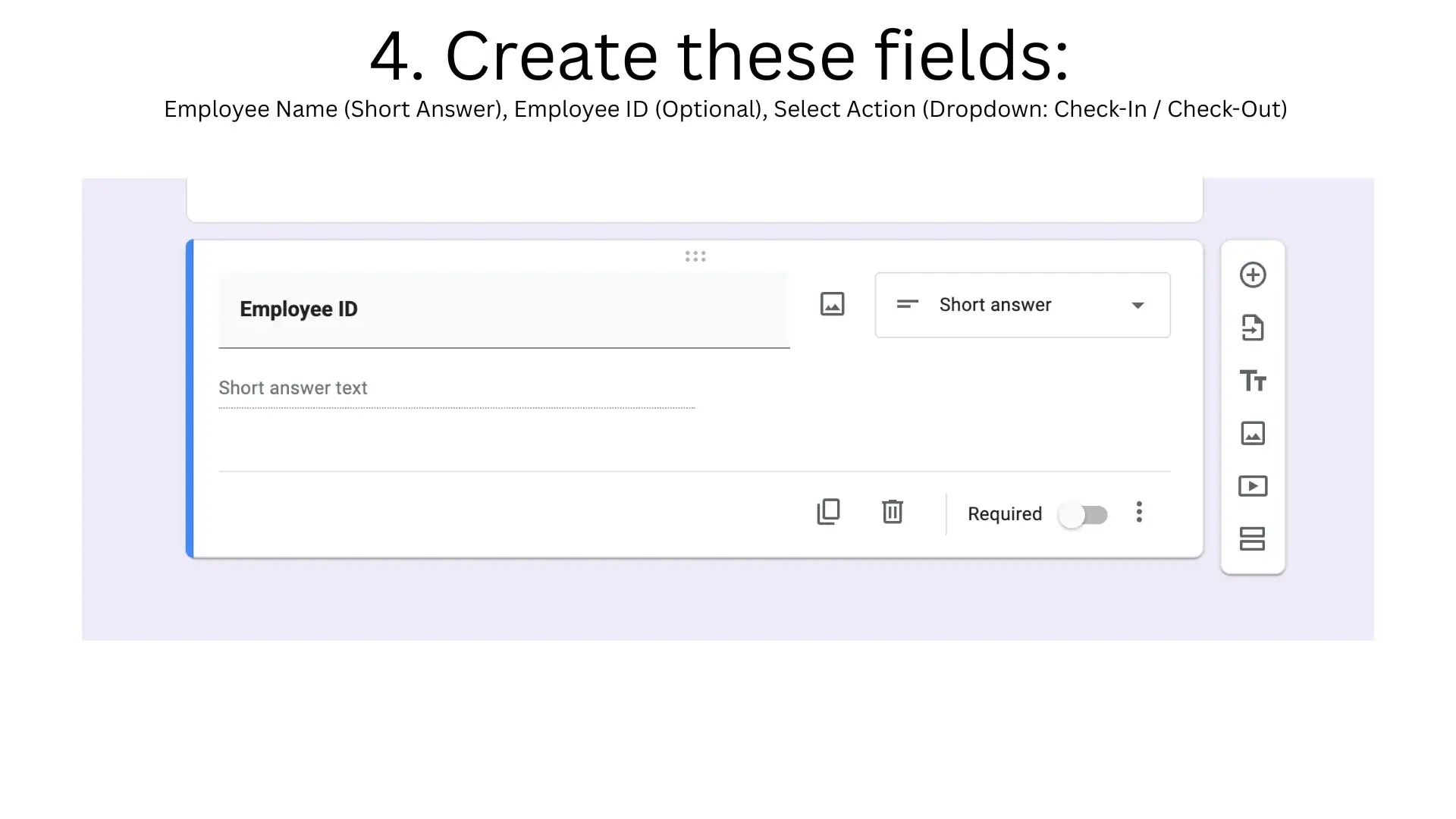 Creating employee ID field