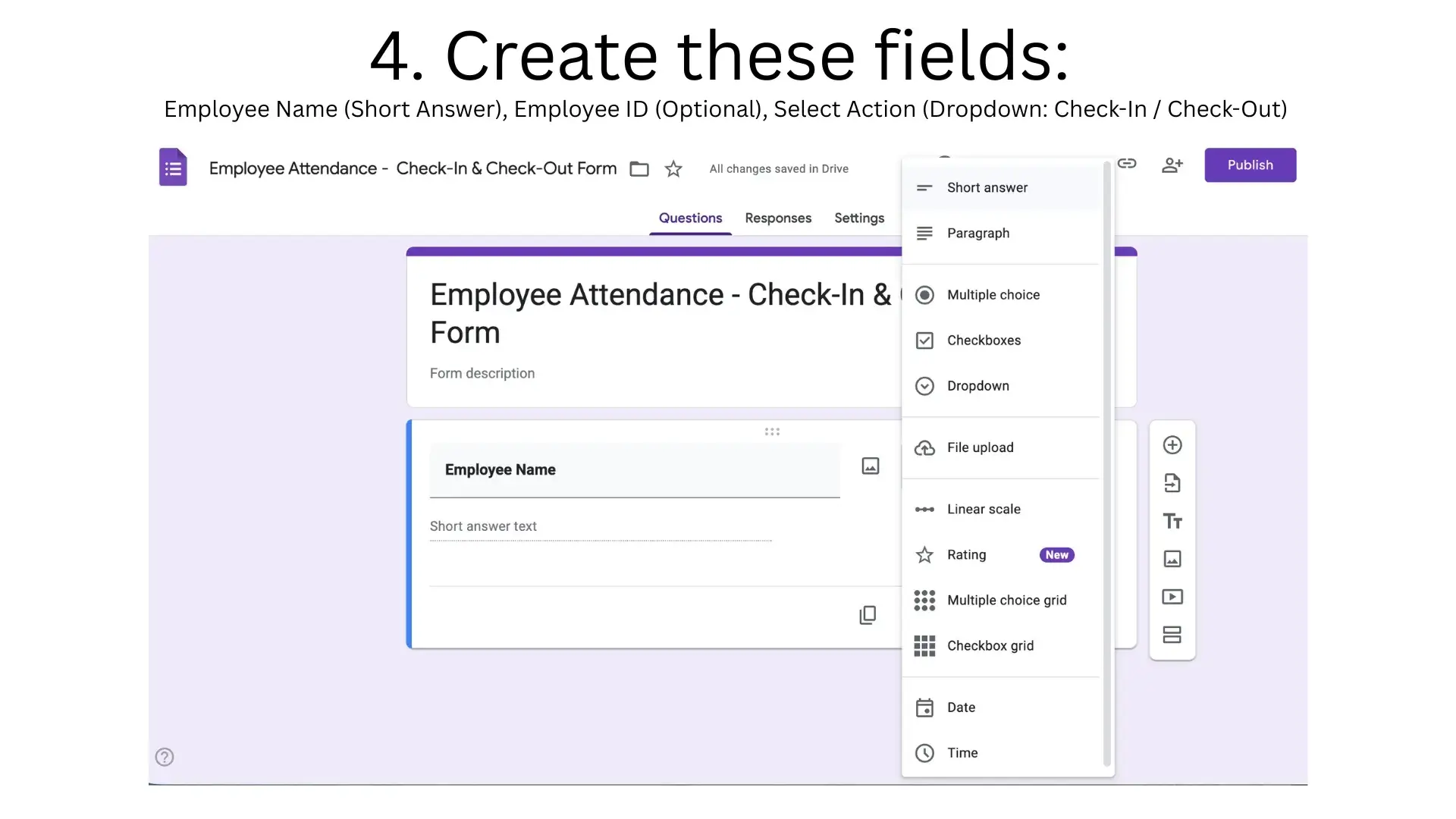 Creating employee name field