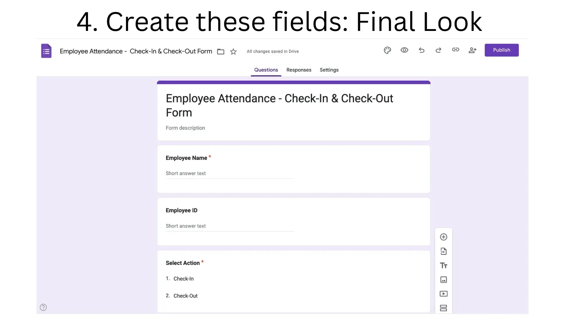 Final form layout with all fields