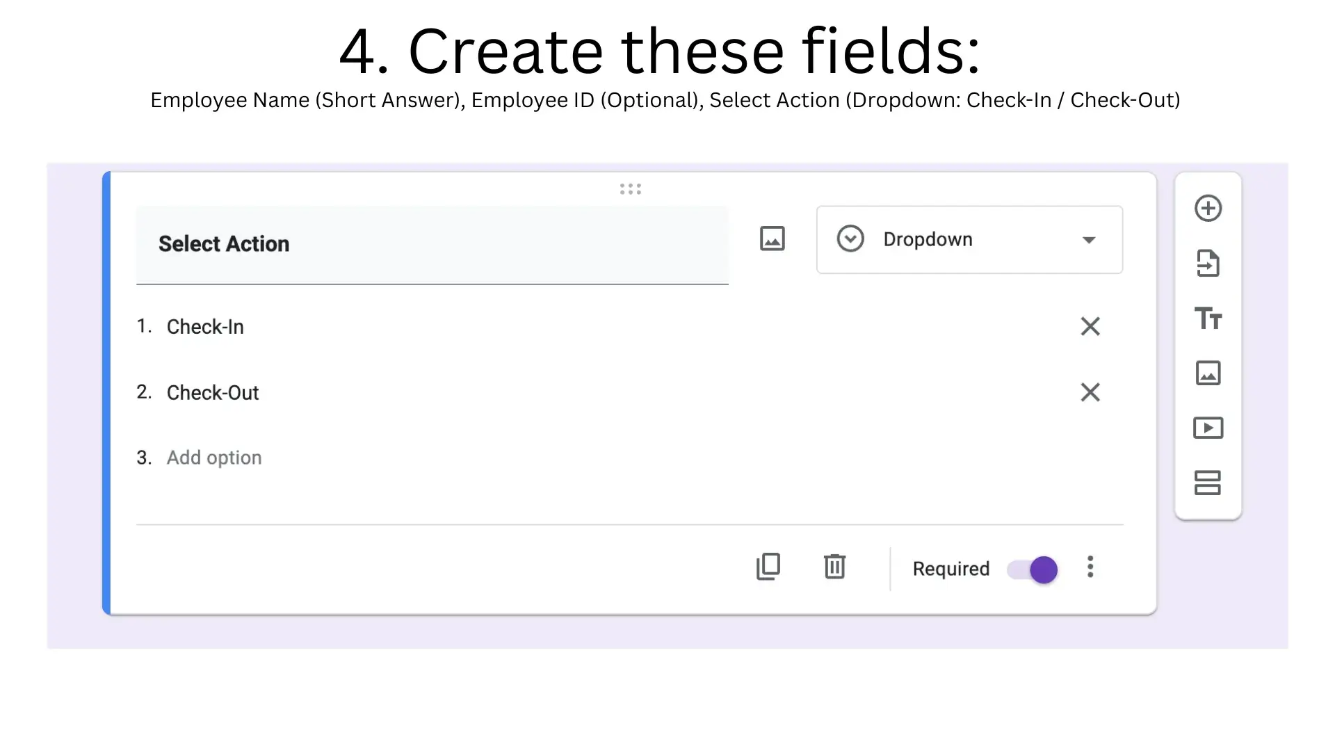 Creating check-in check-out dropdown