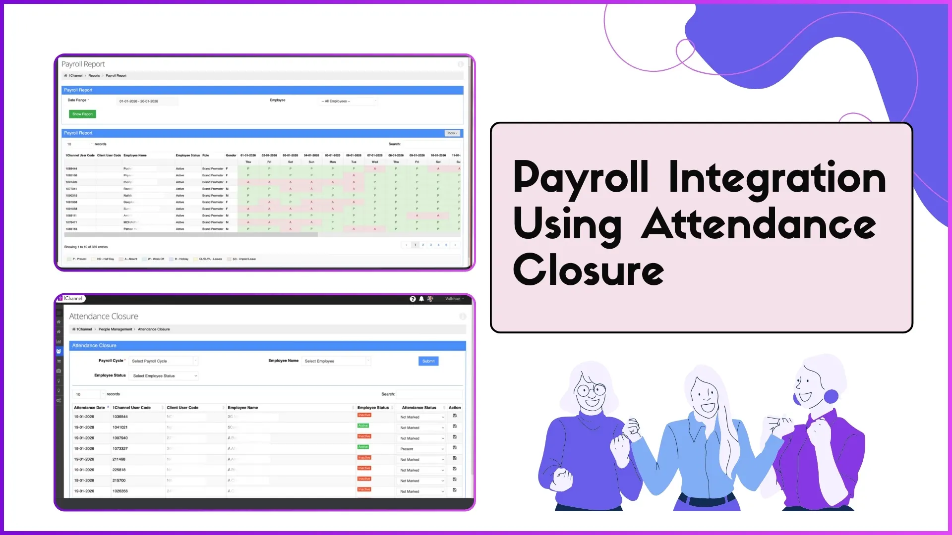 Connecting attendance closure to payroll in Malaysian field sales