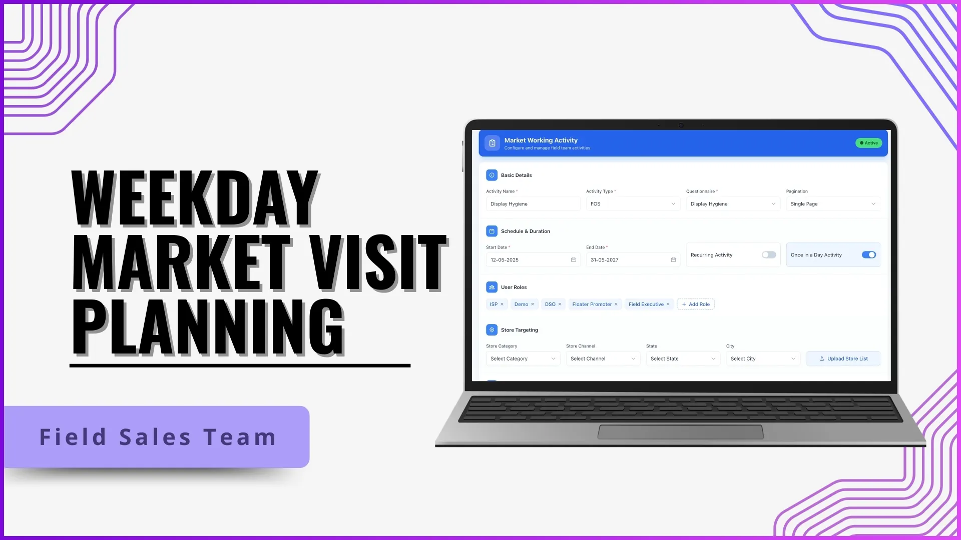 Mapping visits to weekdays in Malaysian field sales