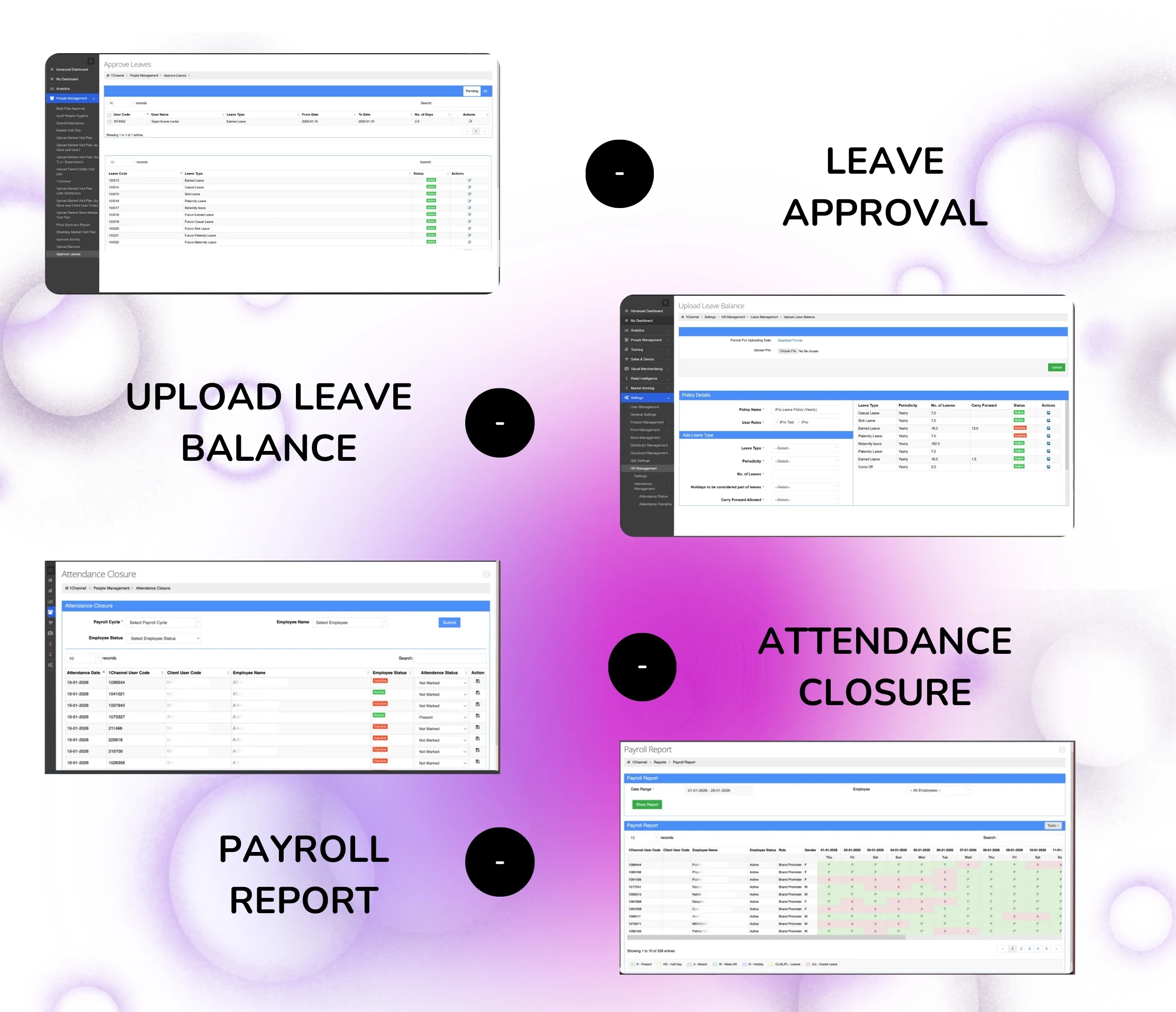 HR employee management screen