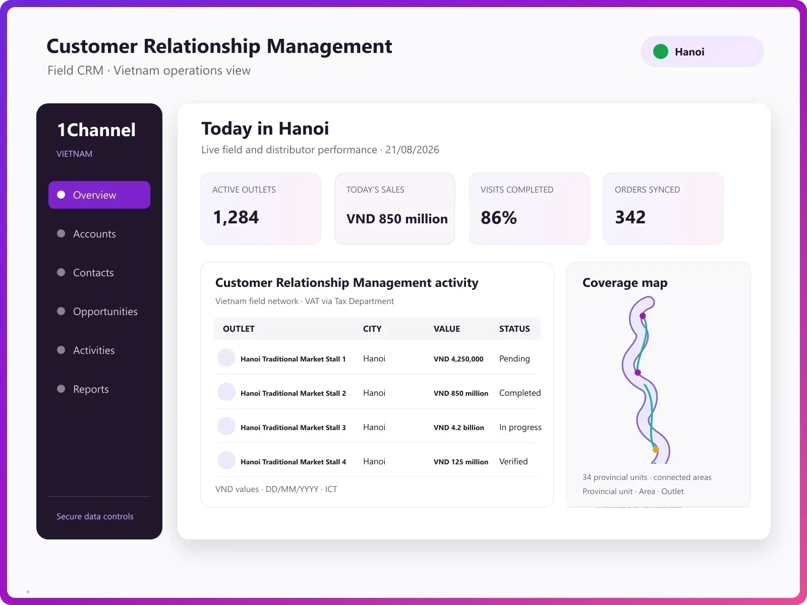 Lead funnel and field-first CRM for FMCG trade